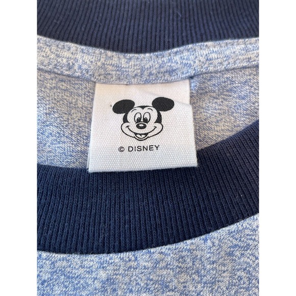 Disney World Mickey‎ Mouse Shirt Men XXL Heather Blue Navy Trim - Picture 7 of 10